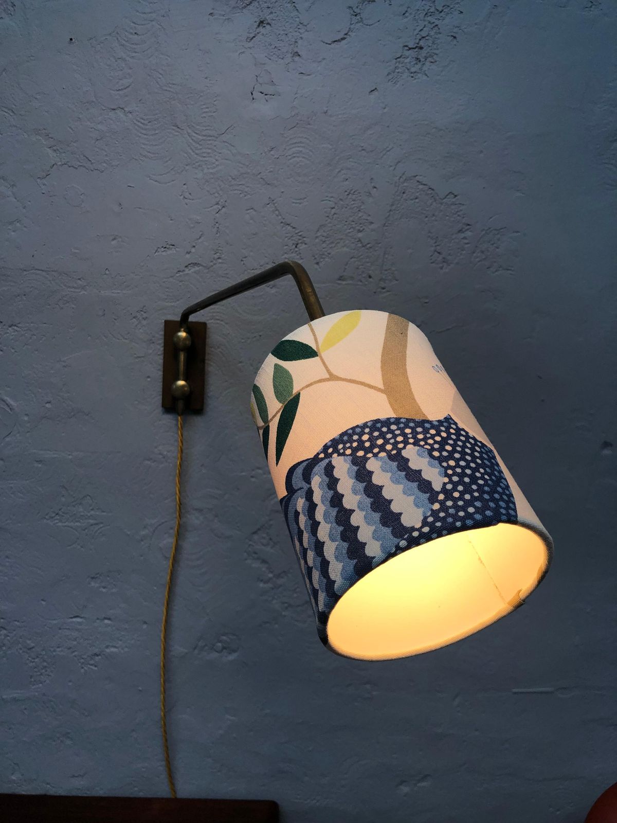 291.0 Midcentury Danish Brass Wall Lamp photo