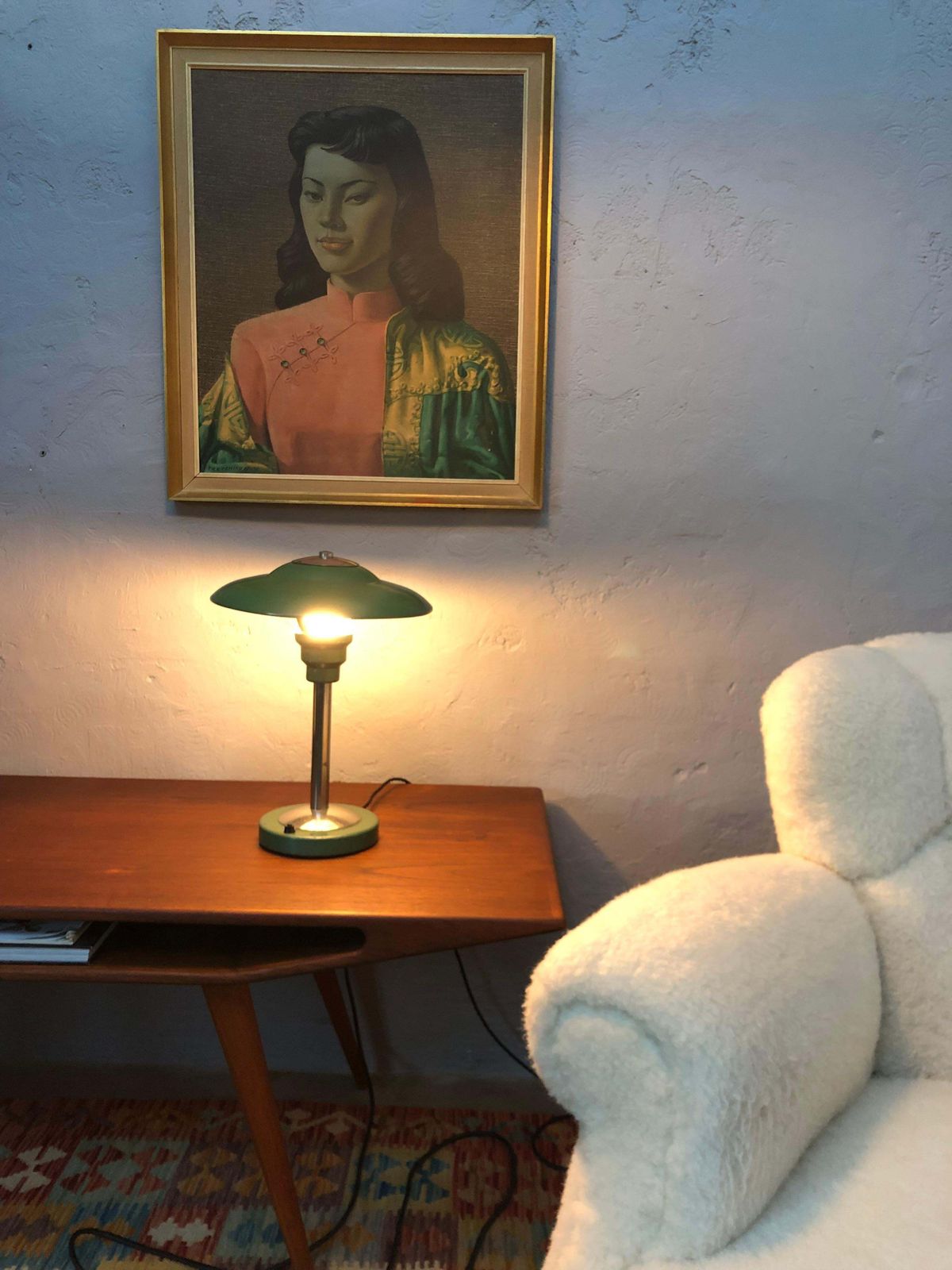 A Bauhaus Table Lamp In The Manner Of Max Schumacher Of Germany 1950s photo for sale