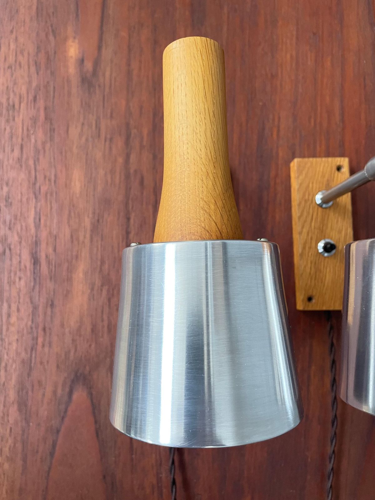 A Pair Of Mid Century Wall Lamps By Lyfa Of Denmark In Teak photo 581.0