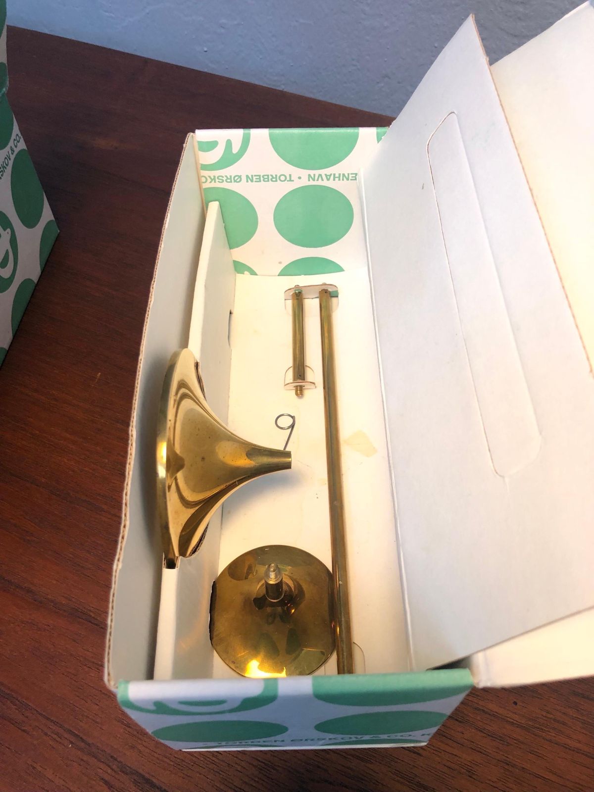 photo for sale Pair Of Mid Century Brass Candle Holders By Torben ørskov Of Copenhagen