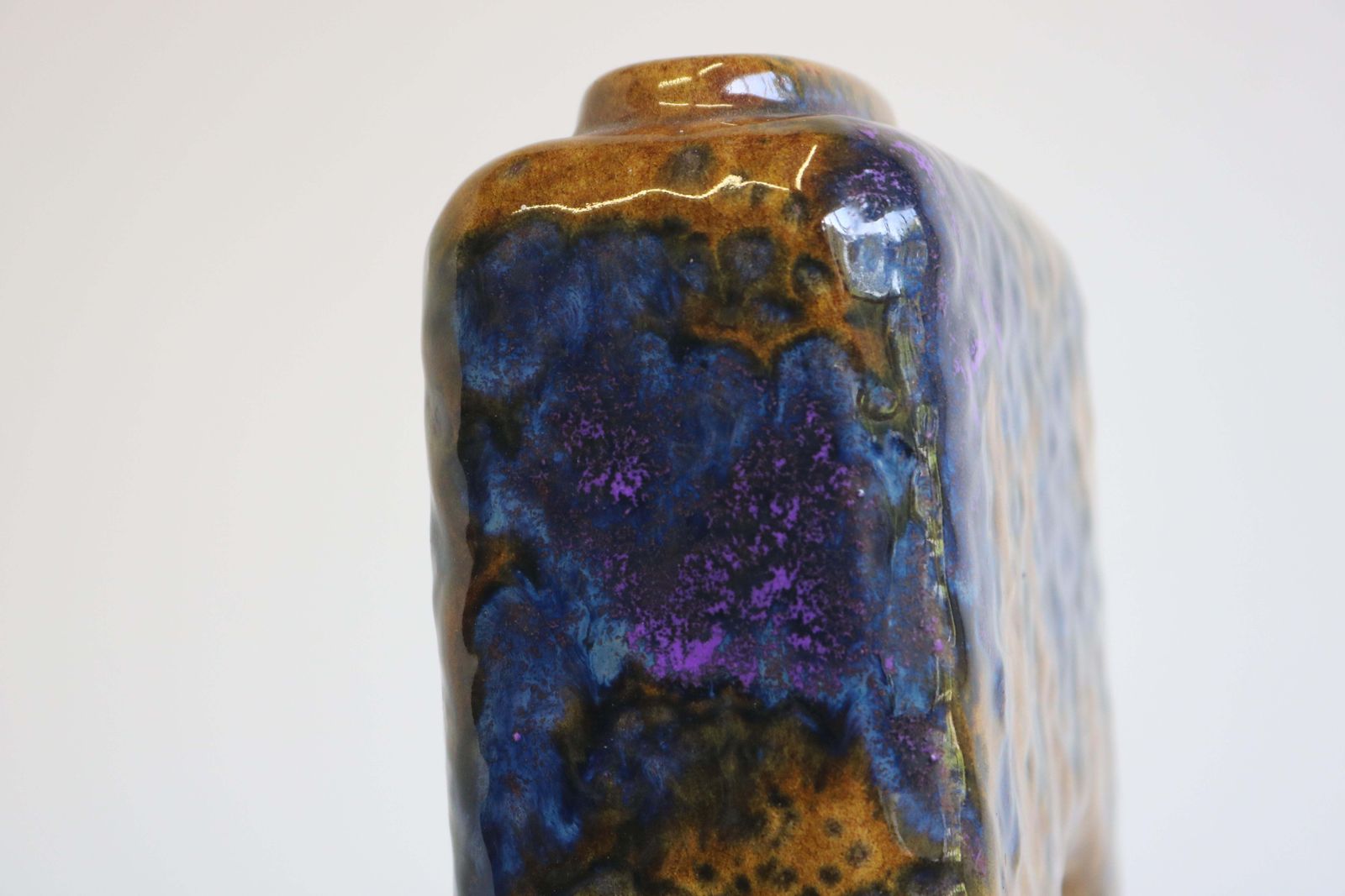 photo vintage Rare Fat Lava Chimney Vase By Marei Keramik 1970 Art Pottery West Germany Design