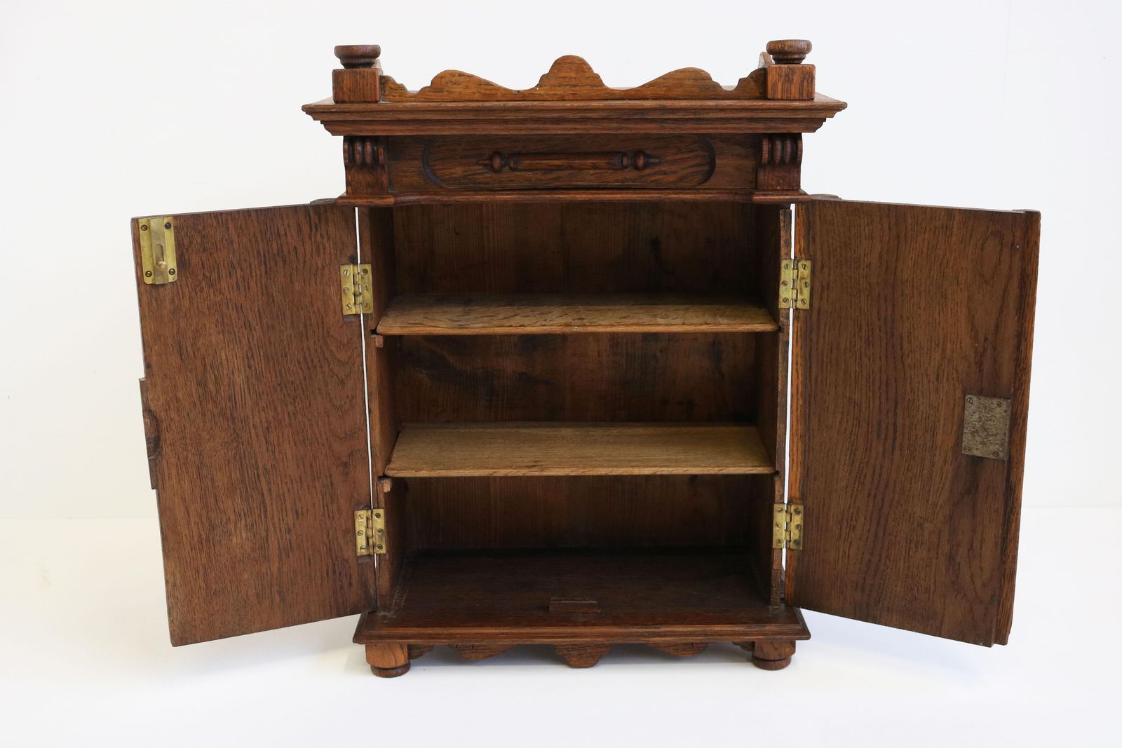 photo furniture Antique 19th Century Neoclassical Wall Cabinet / Small Cabinet Carved Oak