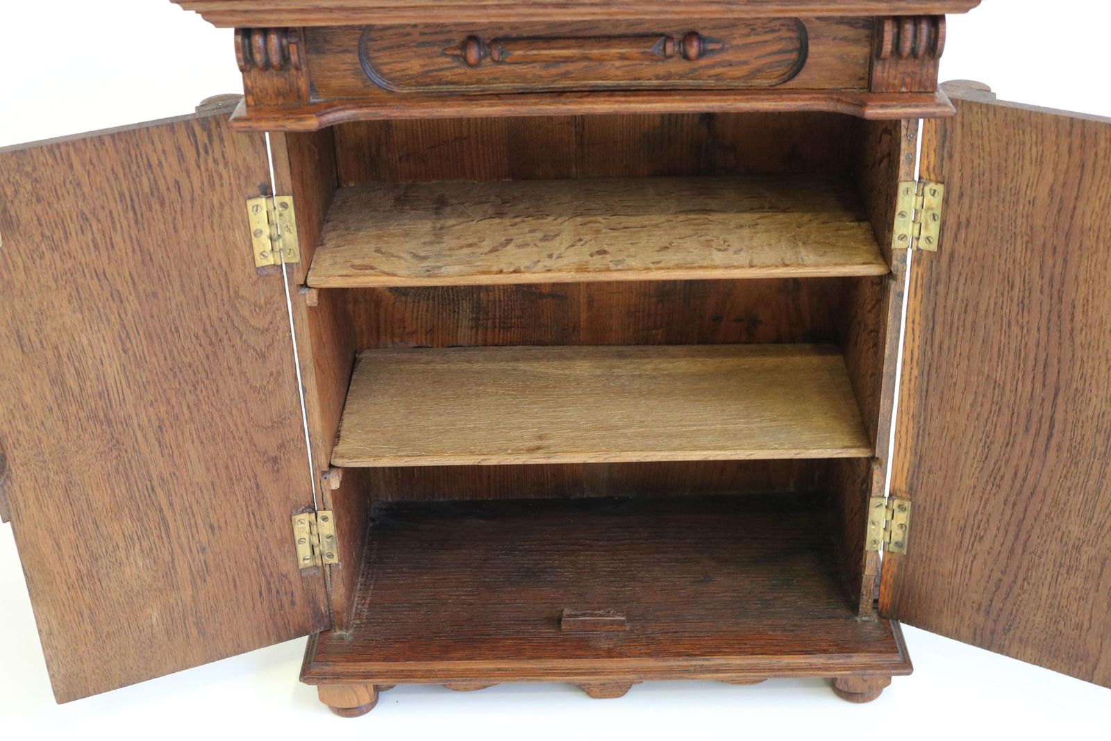 photo for sale Antique 19th Century Neoclassical Wall Cabinet / Small Cabinet Carved Oak