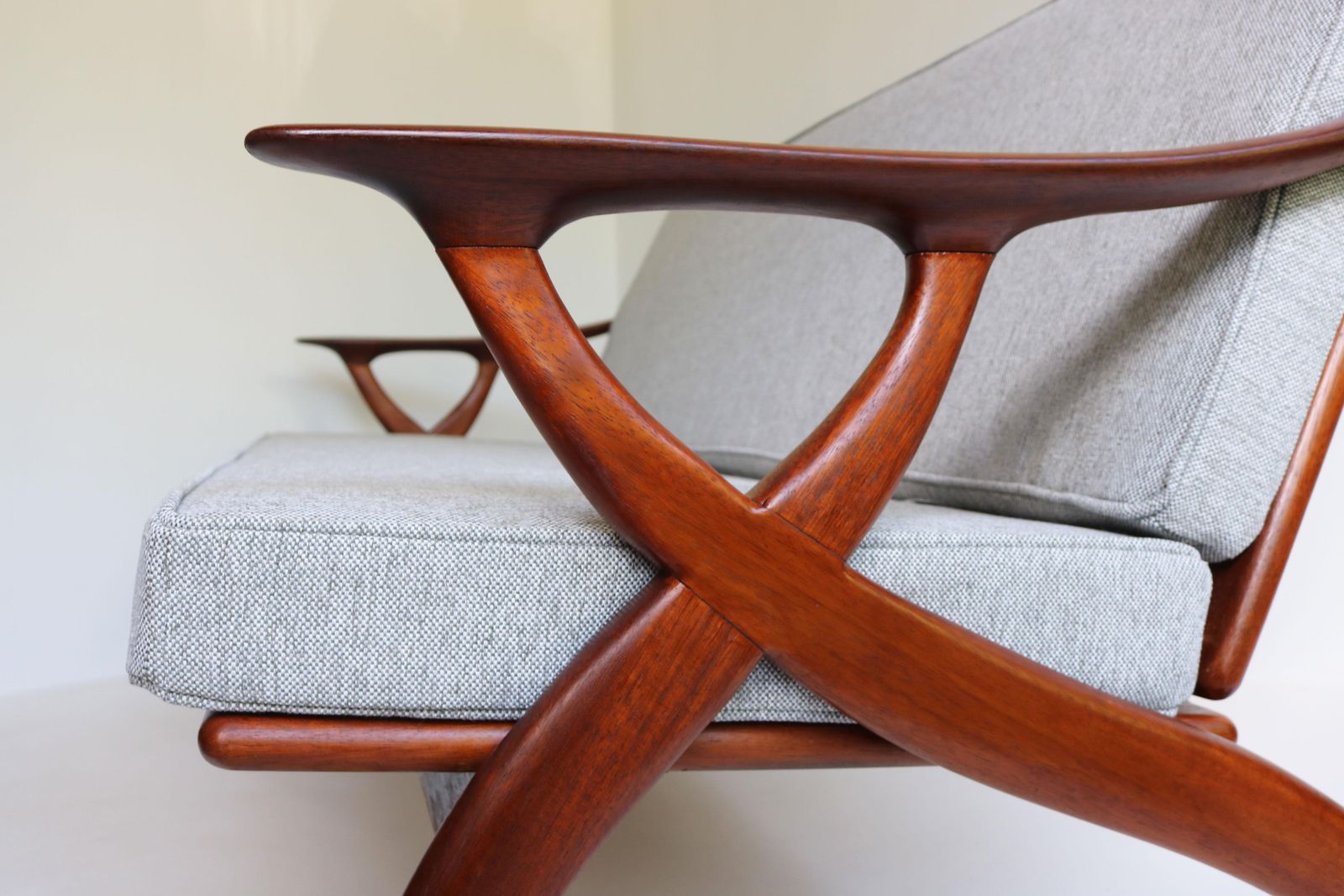 photo for sale Vintage Dutch Design Sofa In Teak By De Ster Gelderland Mid Century Modern 1950