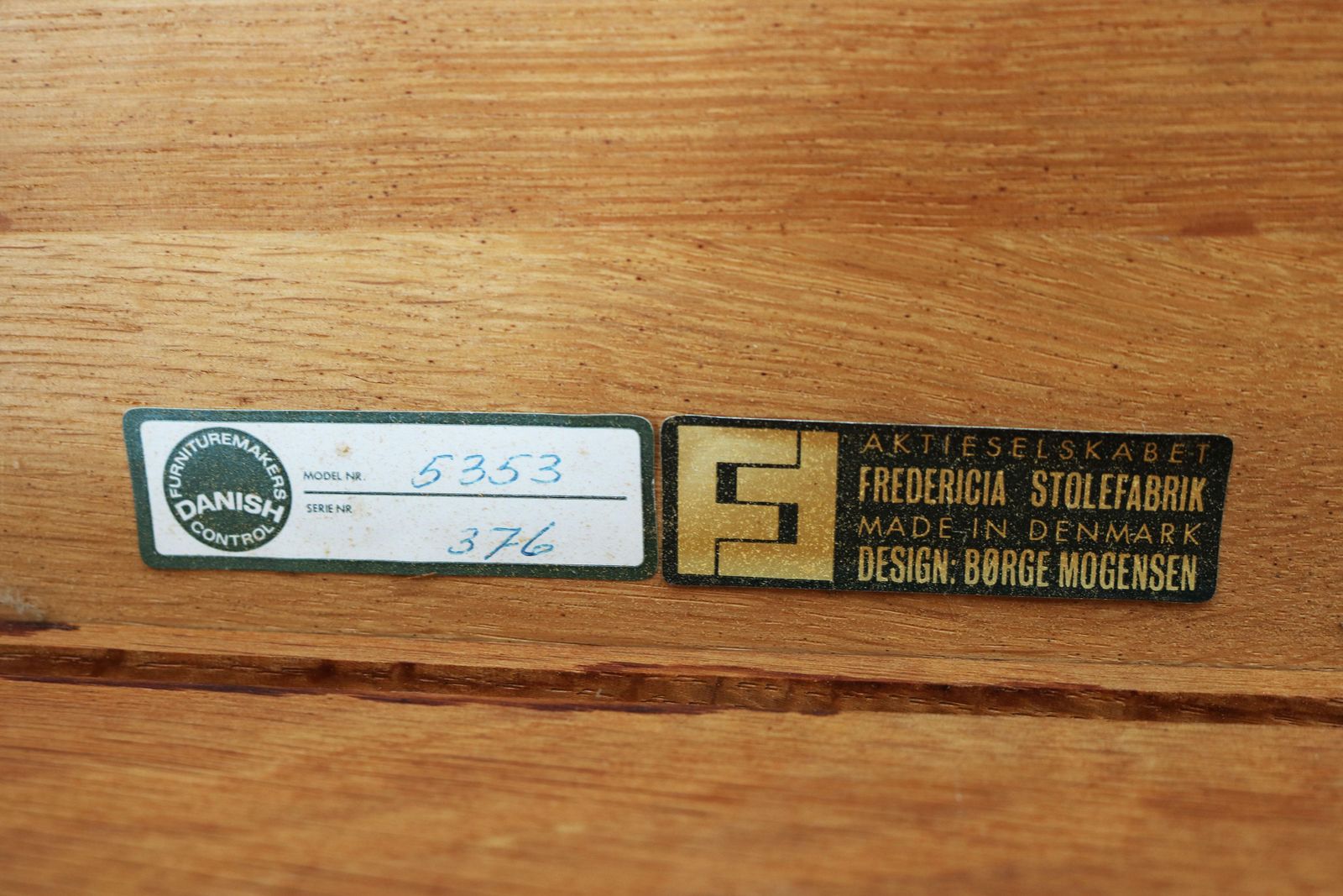 2260.0 Grote Salontafel Van Massief Eiken, Model 5353, Door Børge Mogensen Voor Fredericia, 1950 photo