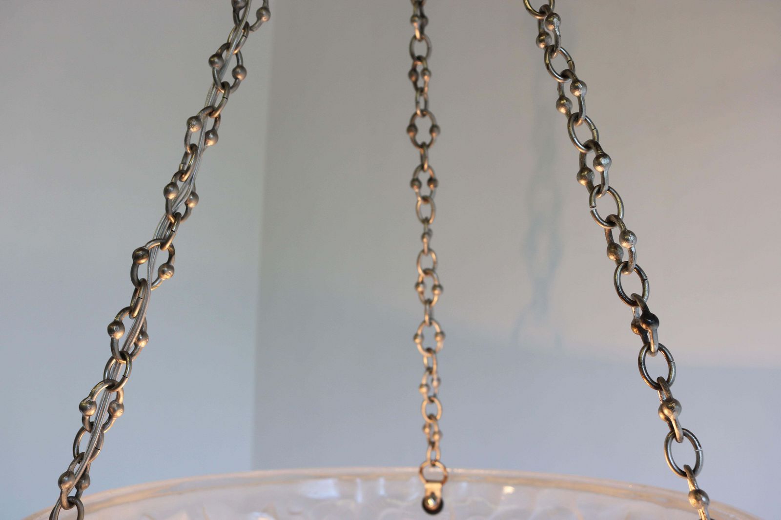 photo vinterior Witte Geometrische Art Deco Hanglamp, Frankrijk 1930, Toegeschreven Aan Henry Mouynet