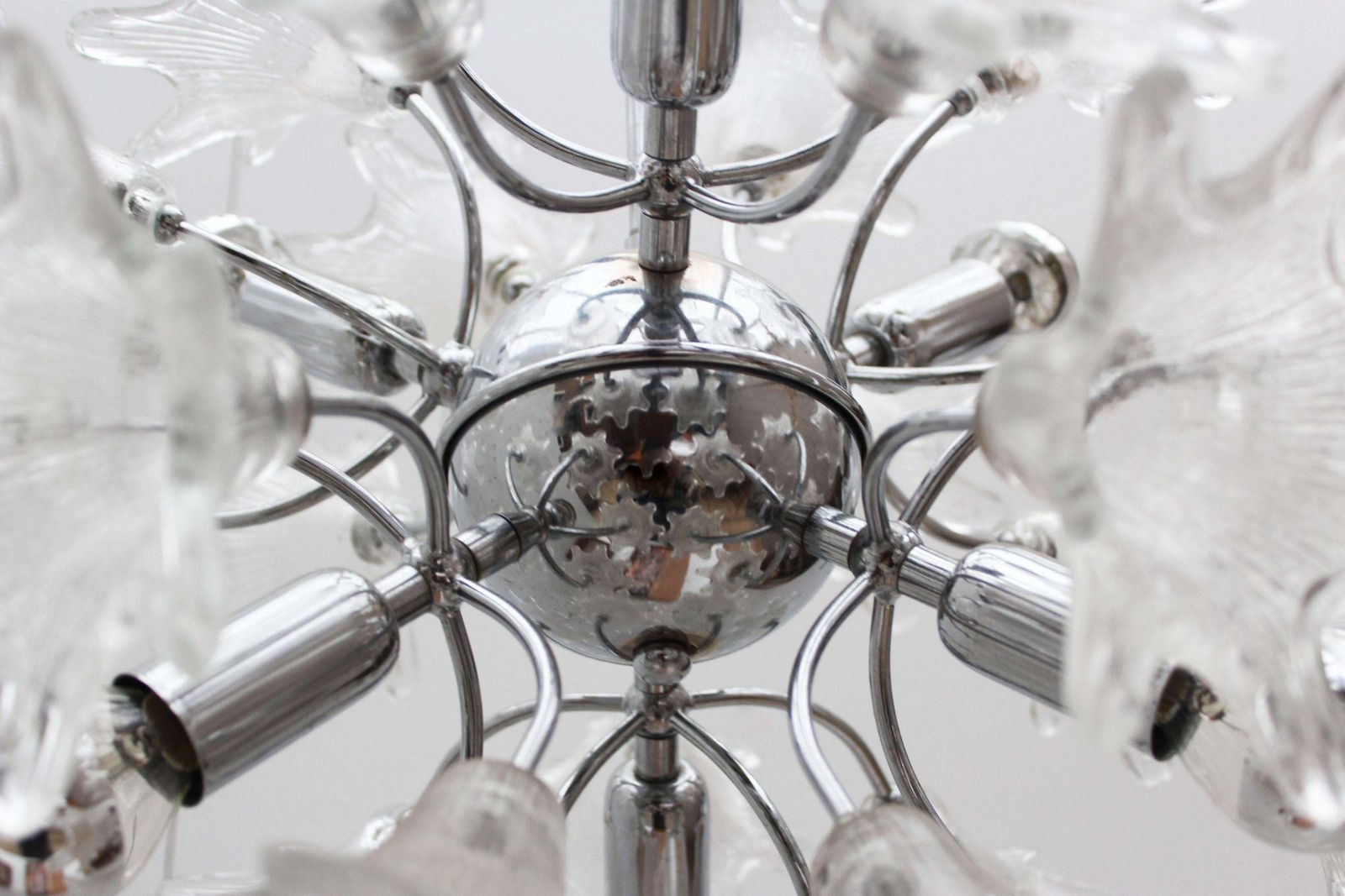 Mid Century Italiaanse Murano Glazen Sputnik Hanglamp Van Paolo Venini Voor Veart photo Verlichting