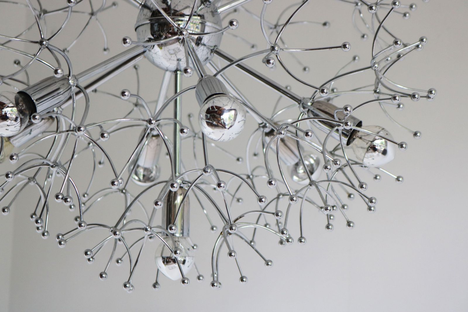 Mid Century Design Chandelier By Gaetano Sciolari Model: Dandelion 1960 Sputnik photo for sale