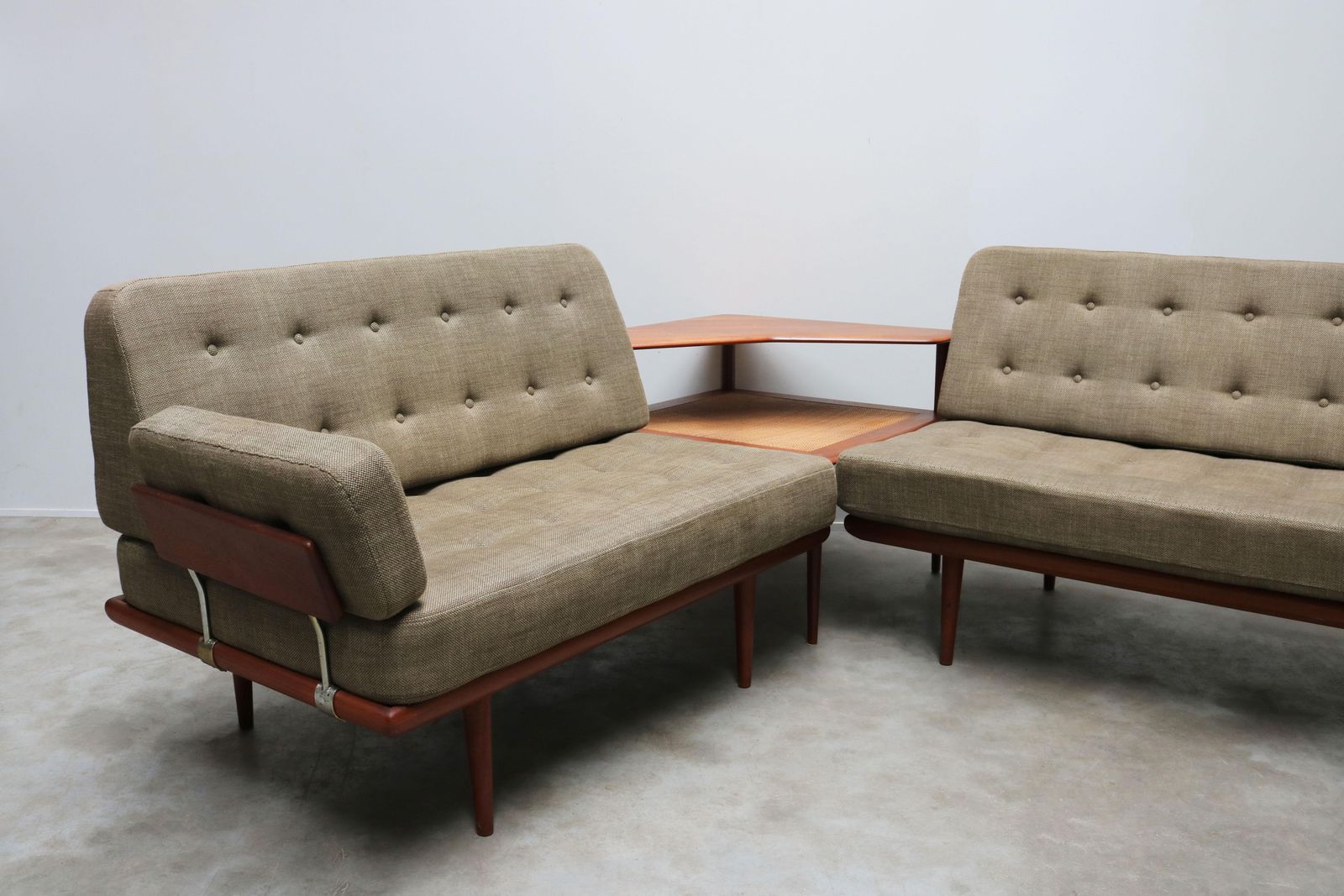 Danish Design Minerva Sofa Set By Peter Hvidt & Orla Molgaard Nielsen Teak, 1950 photo vinterior