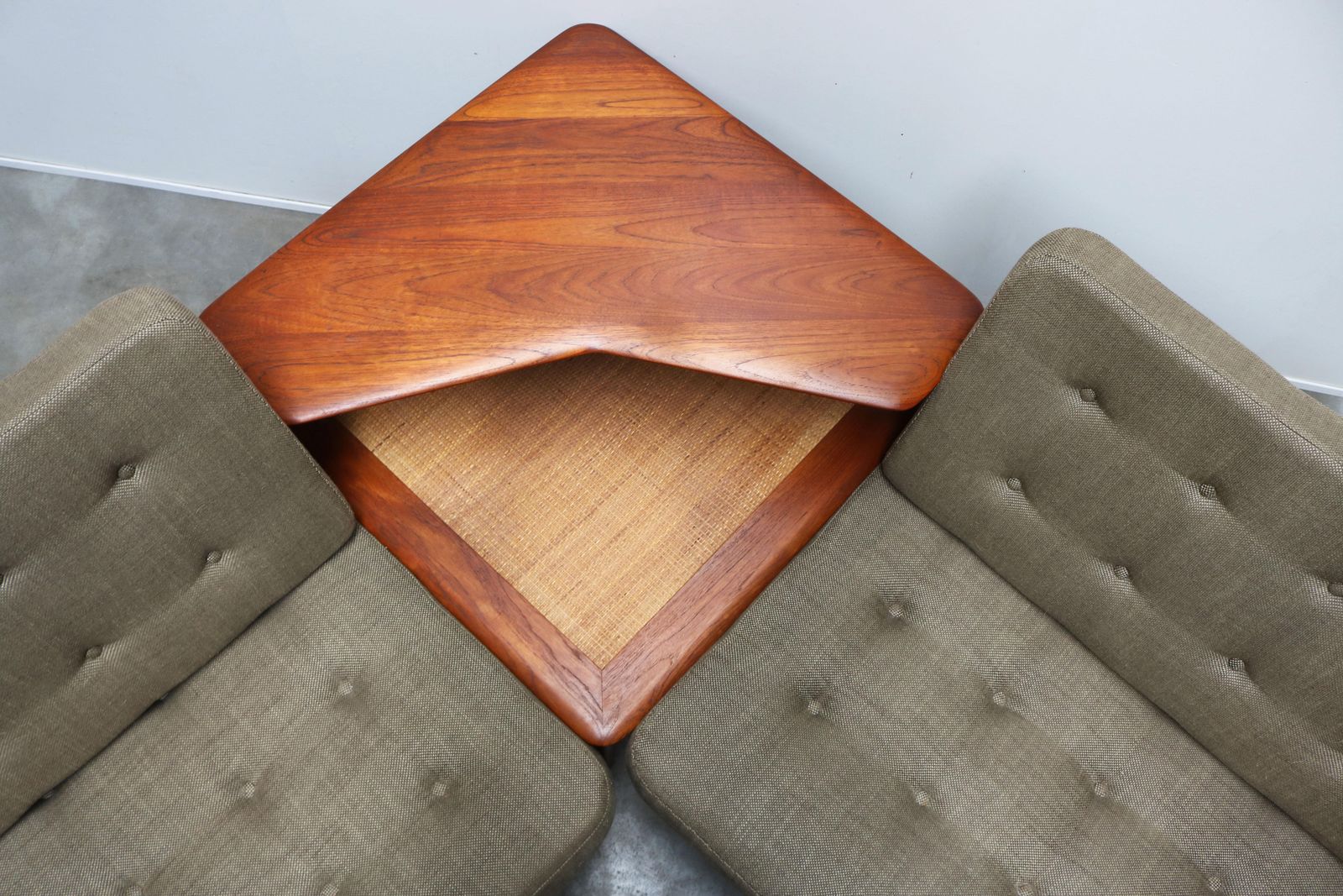 Danish Design Minerva Sofa Set By Peter Hvidt & Orla Molgaard Nielsen Teak, 1950 photo vintage