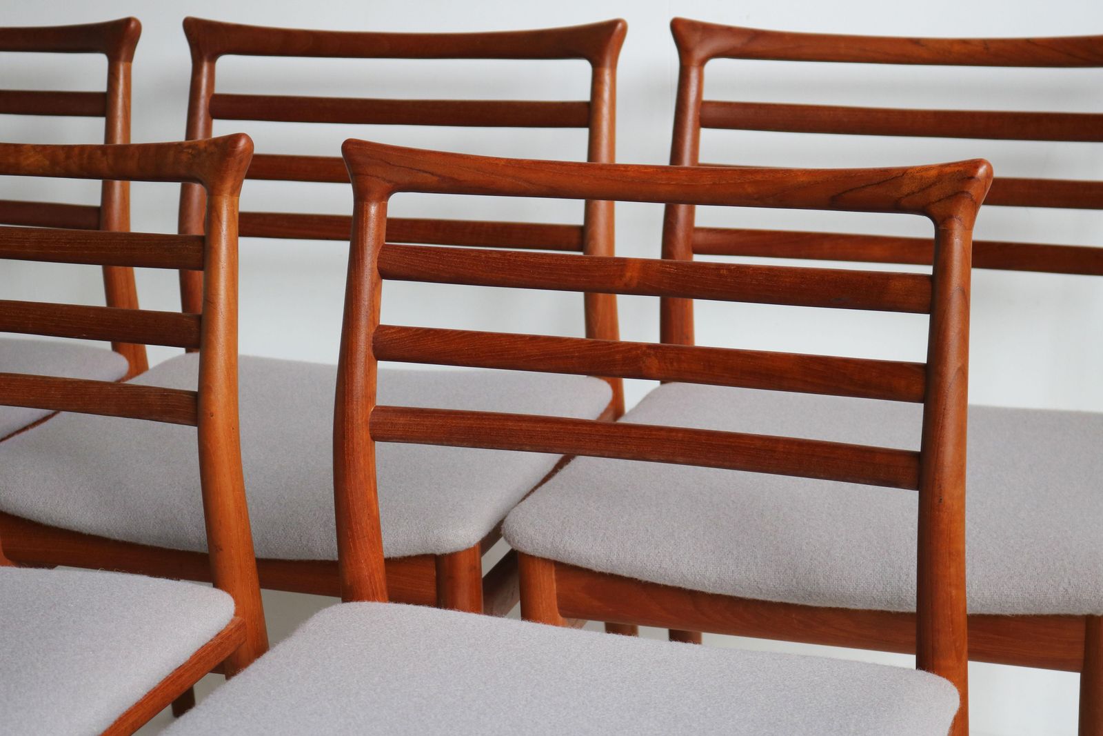 Set Of Six Danish Design Dining Chairs By Erling Torvits 1960 Teak Mid Century photo furniture