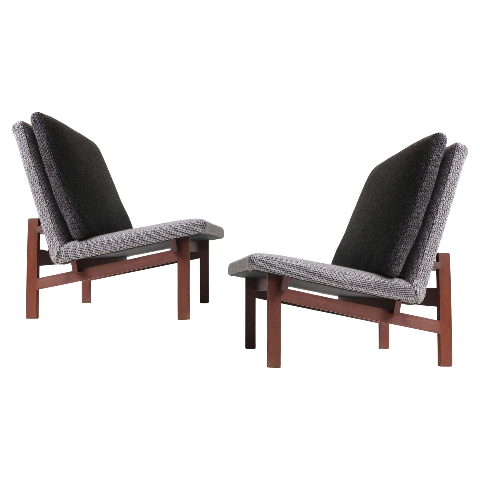 Zeldzaam Paar F181 Lounge Chairs Van Kho Liang Le & Theo Ruth Voor Artifort, 1958