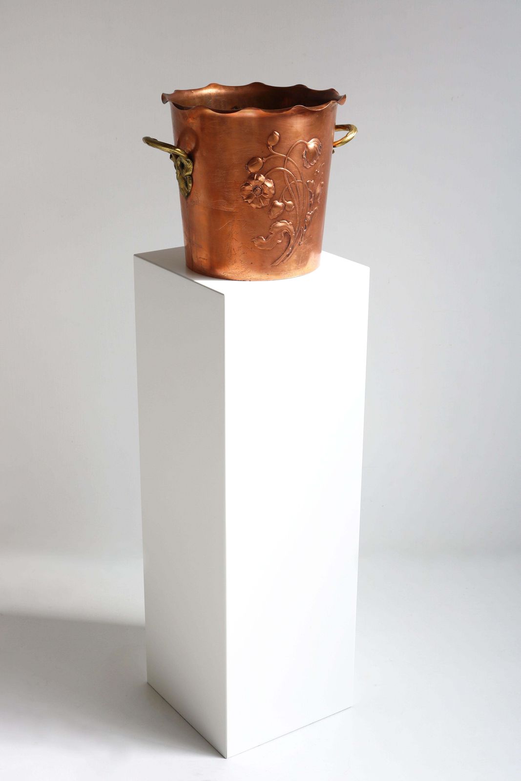 Antique Wmf Art Nouveau Wine Cooler Champagne Holder Ice Bucket Copper Brass 20s photo 1360.0
