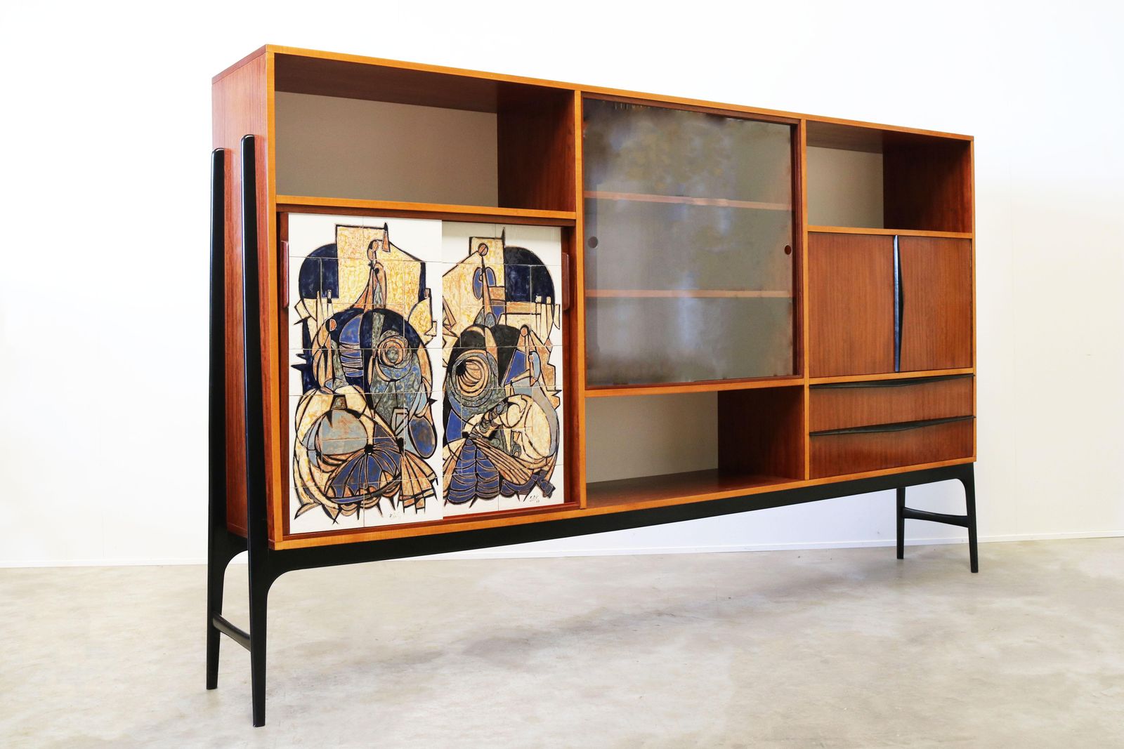 photo for sale Rare Cabinet / Highboard By Alfred Hendrickx For Bruxelles Expo 1958 Belform
