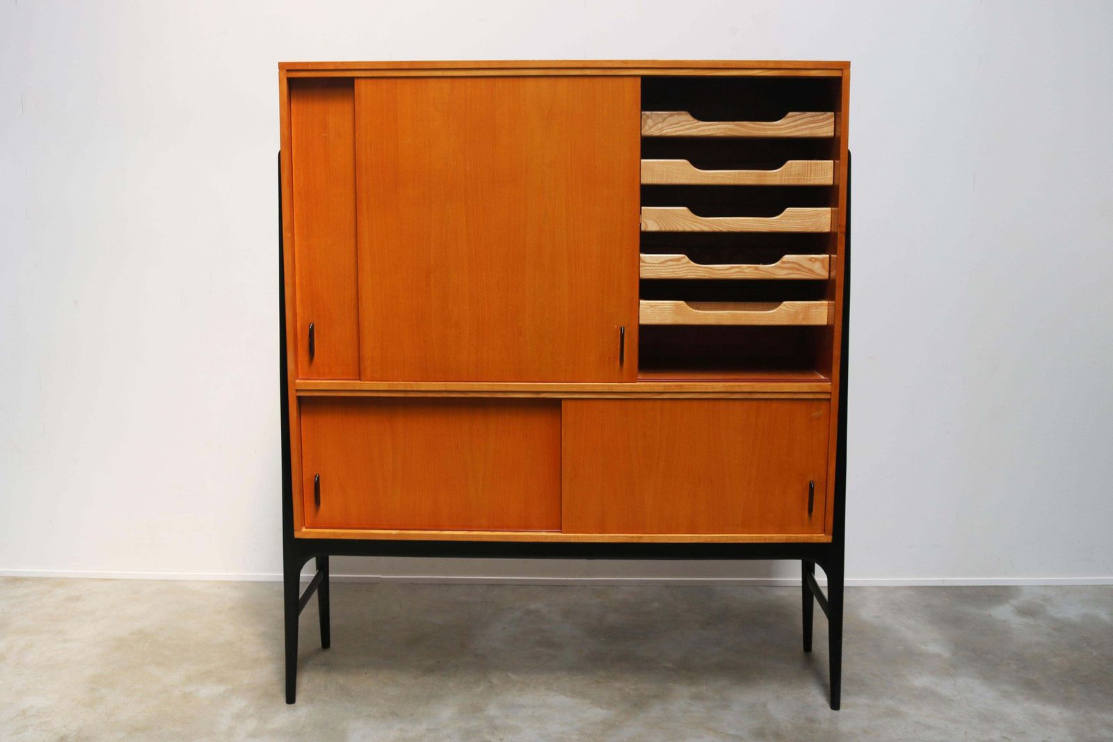 4911.0 Zeldzame Belgische Mid Century Design Highboard Van Alfred Hendrickx Voor Belform, 1958 photo
