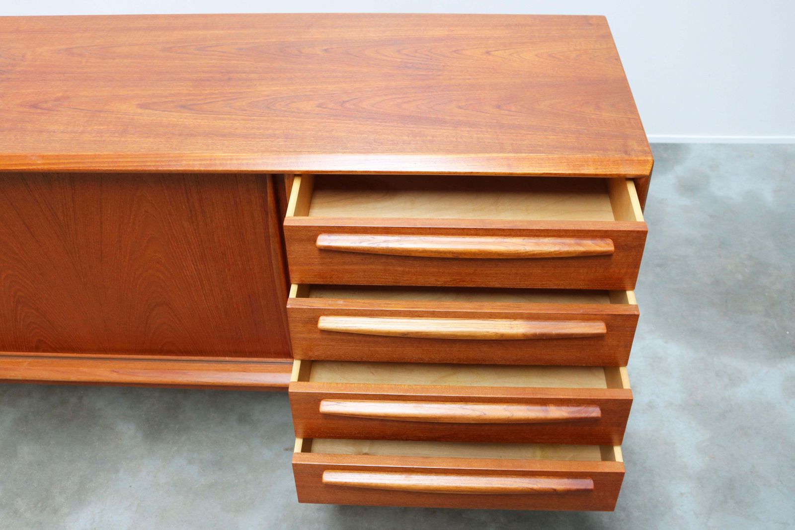 Deens Design Dressoir Van Bernhard Pedersen In Teakhout, Ca. 1950 – Bruin/Beige photo buy