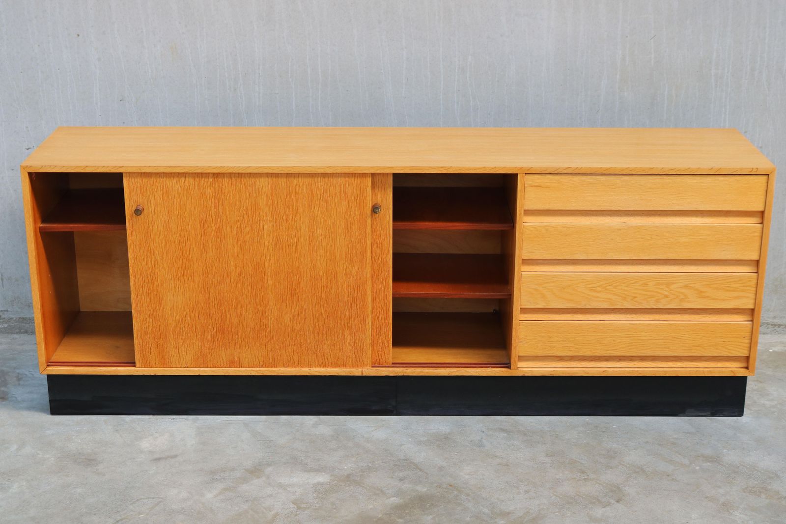 3889.0 Design Sideboard Model: Abstracta By Jos De Mey For Van Den Berghe Pauvers Oak photo