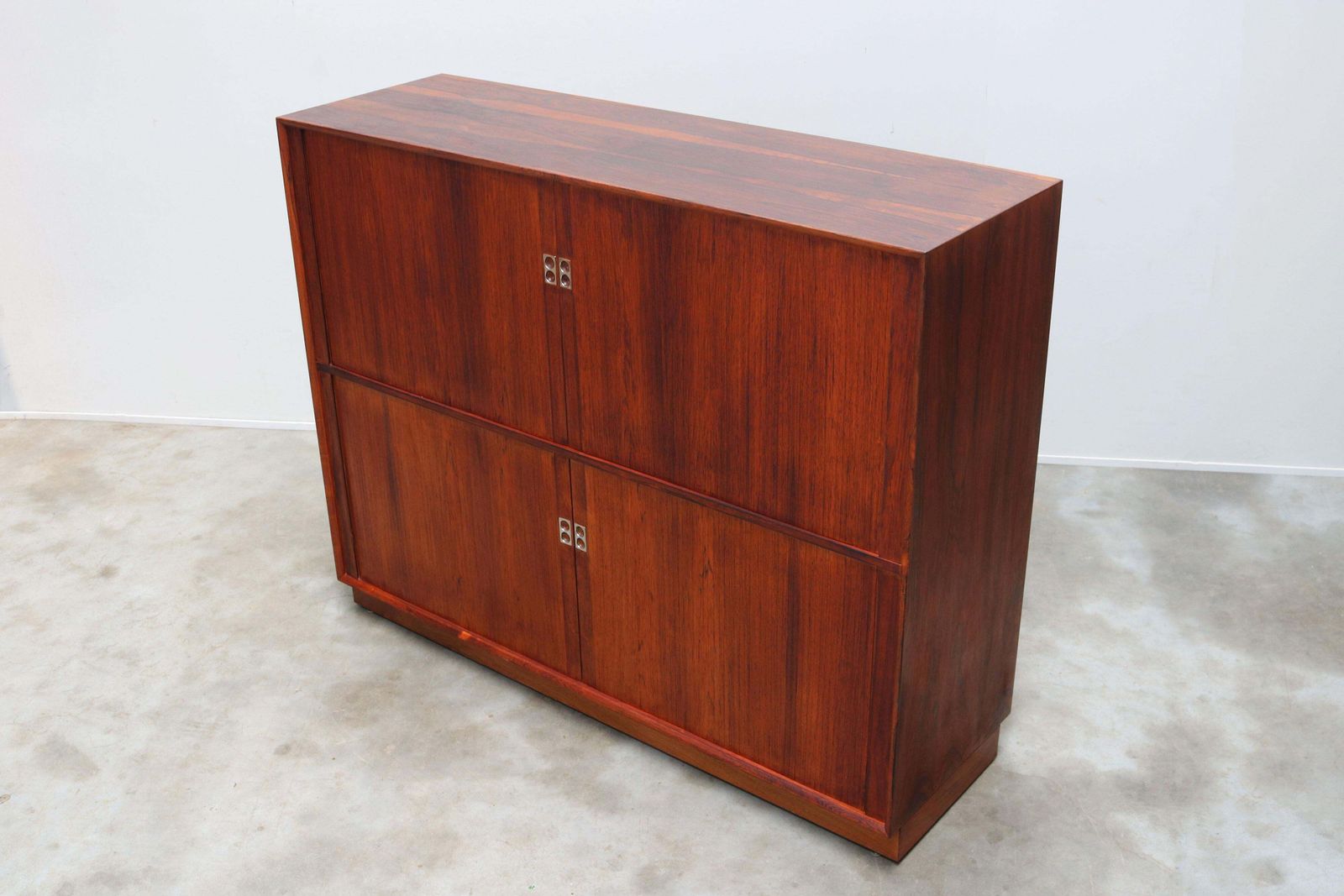 Zeldzaam Deens Design Dressoir Met Tambourdeuren Door Arne Vodder Voor Sibast, 1958 photo furniture