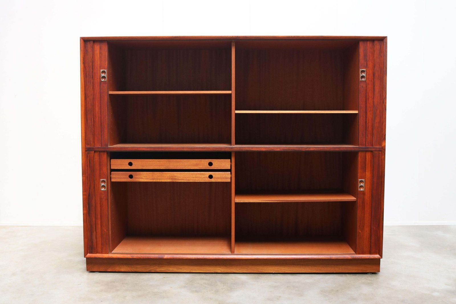 Rare Danish Design Sideboard With Tambour Doors By Arne Vodder For Sibast 1958 photo vinterior