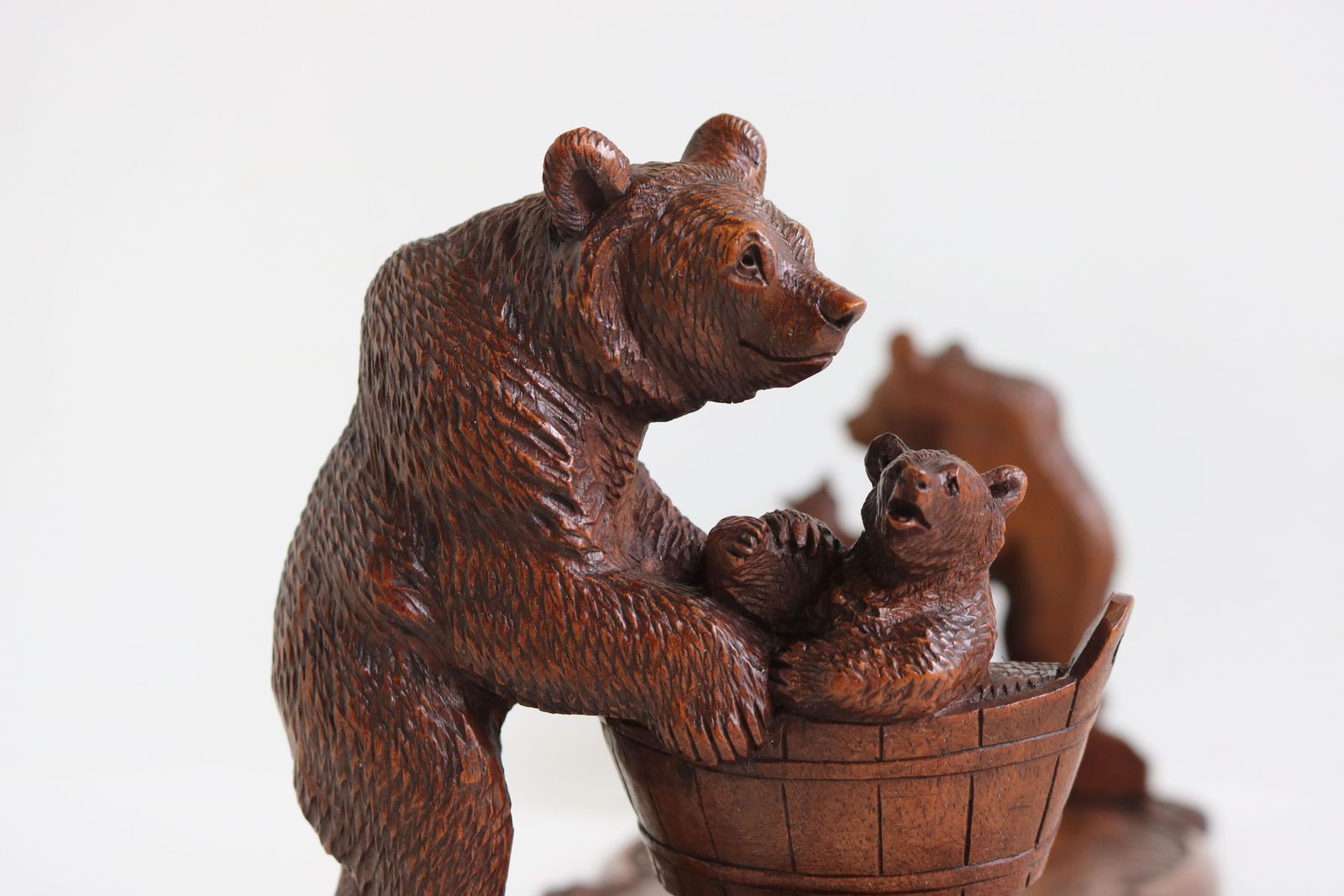 Antique 19th Century Black Forest Bear Adjustable Book Shelf / Book Rack Swiss photo for sale