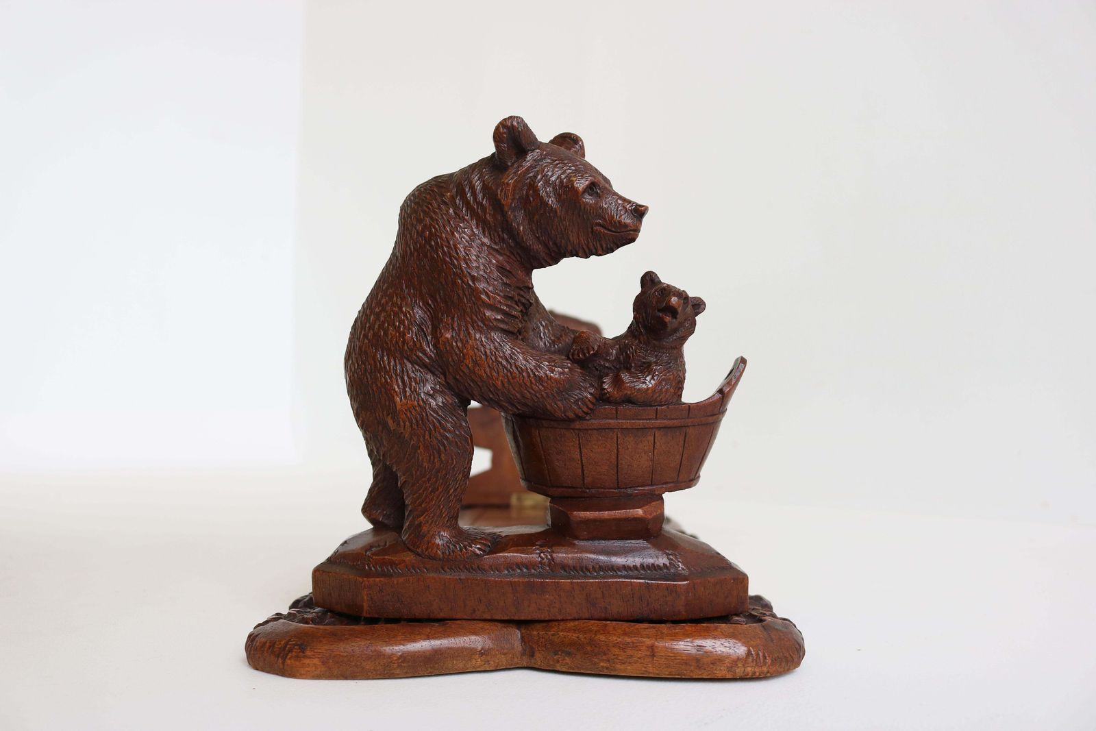 Antique 19th Century Black Forest Bear Adjustable Book Shelf / Book Rack Swiss photo buy