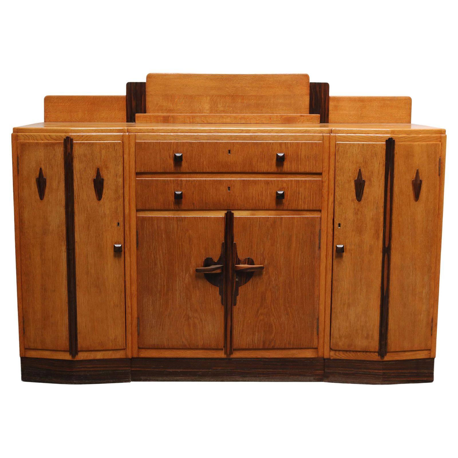 Dutch Art Deco Amsterdam School Credenza / Sideboard Solid European Oak, 1910