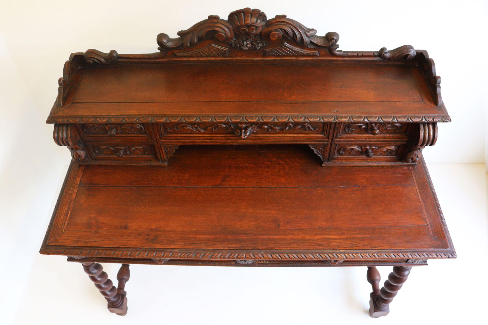 Frans Antiek Schrijfbureau Uit De 19e Eeuw – Black Forest Hunt Renaissance Revival photo for sale