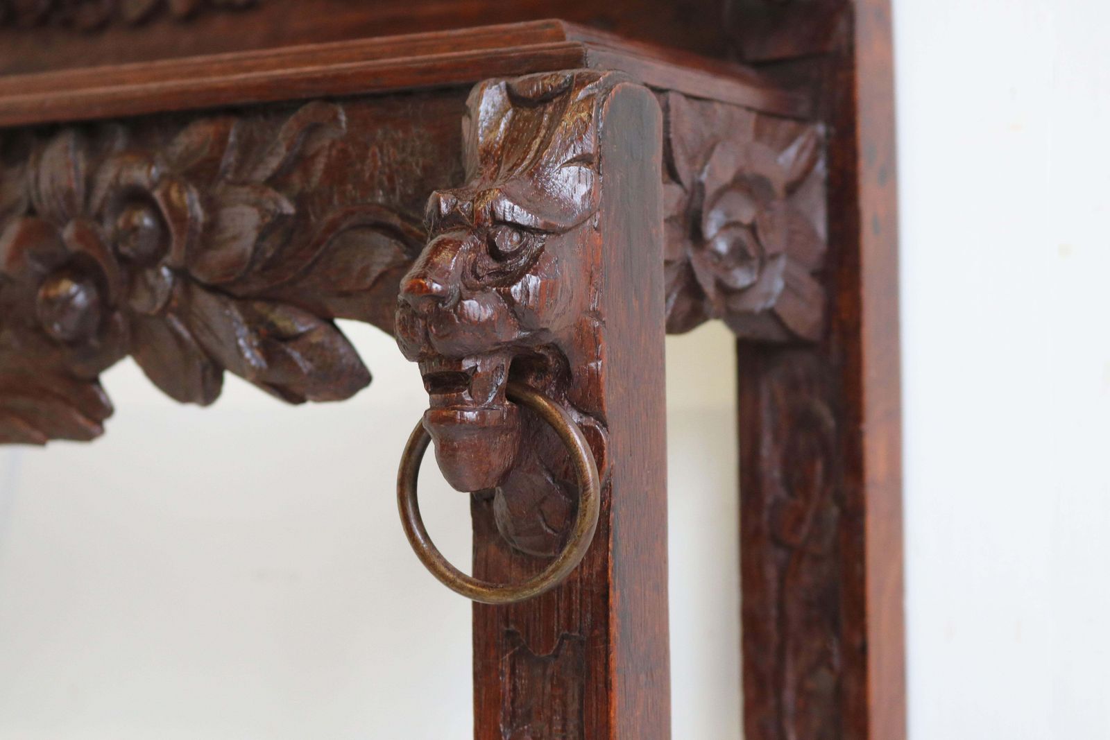 Antique French 19th Century Renaissance Revival Umbrella / Stick Stand Lion Mask photo buy