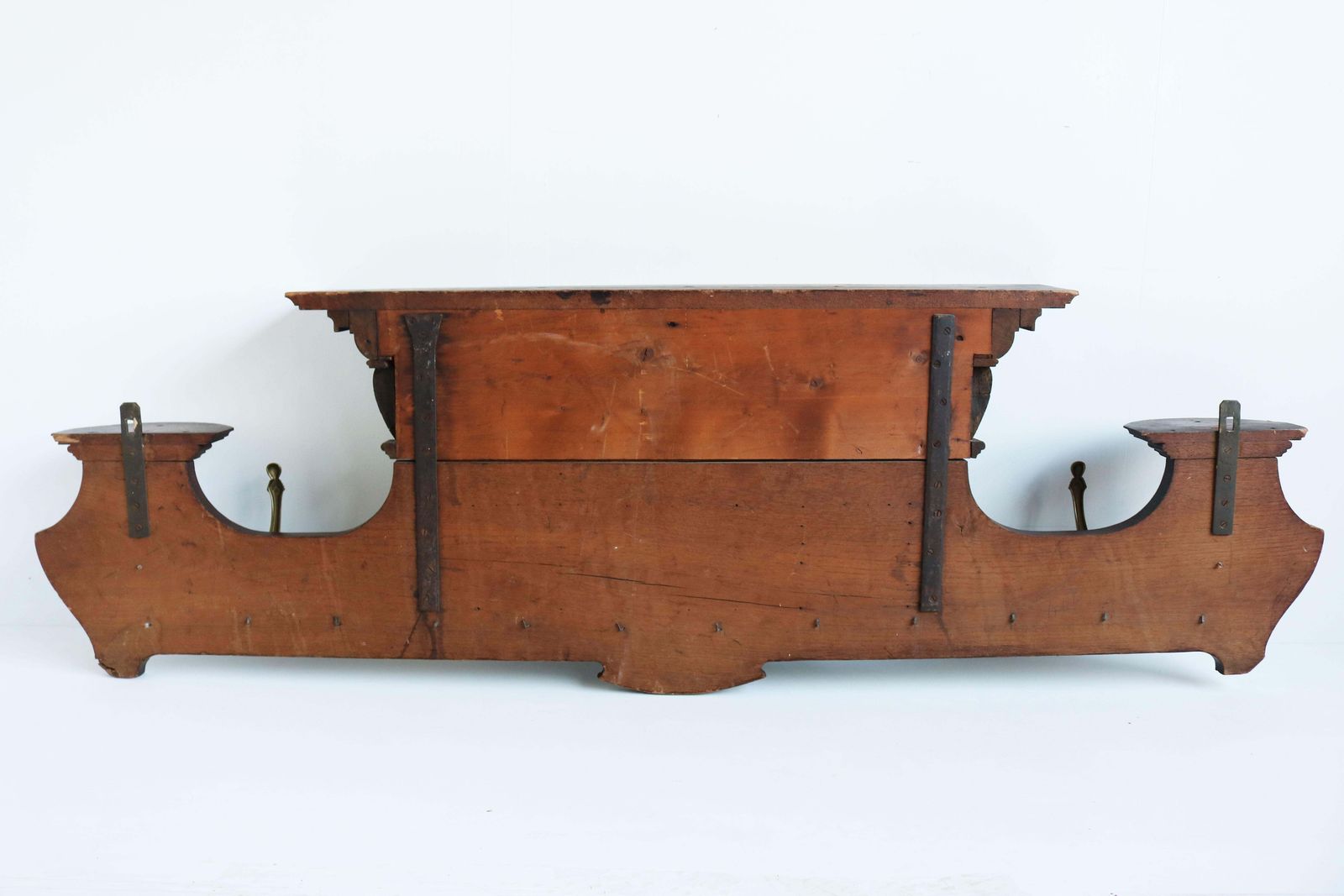photo vinterior Antique Dutch Renaissance Revival Coat Rack 19th Century Delft Blue Tiles Brass