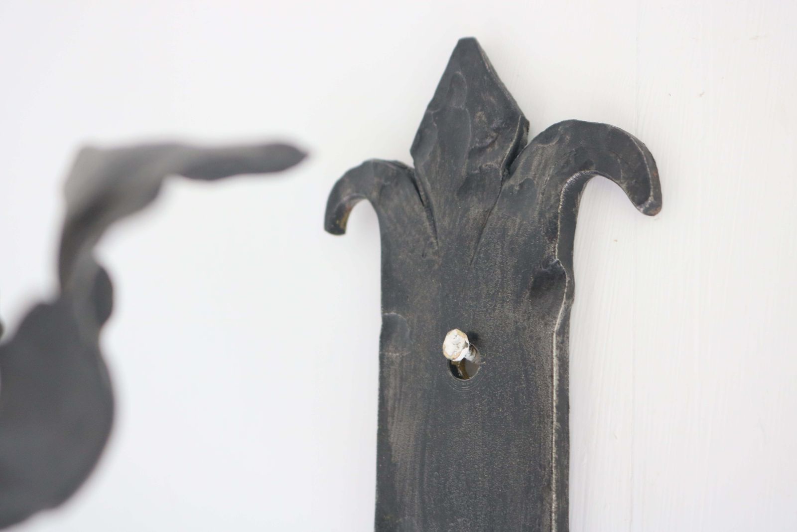 Set Of Six Antique Spanish Gothic Revival Wall Light / Wall Sconce Wrought Iron photo vinterior