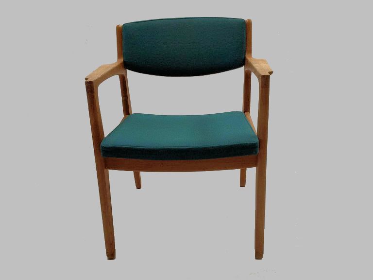 1960s Set Of Two Reupholstered Danish Erik Buch Armchairs In Oak, Orum Mobler