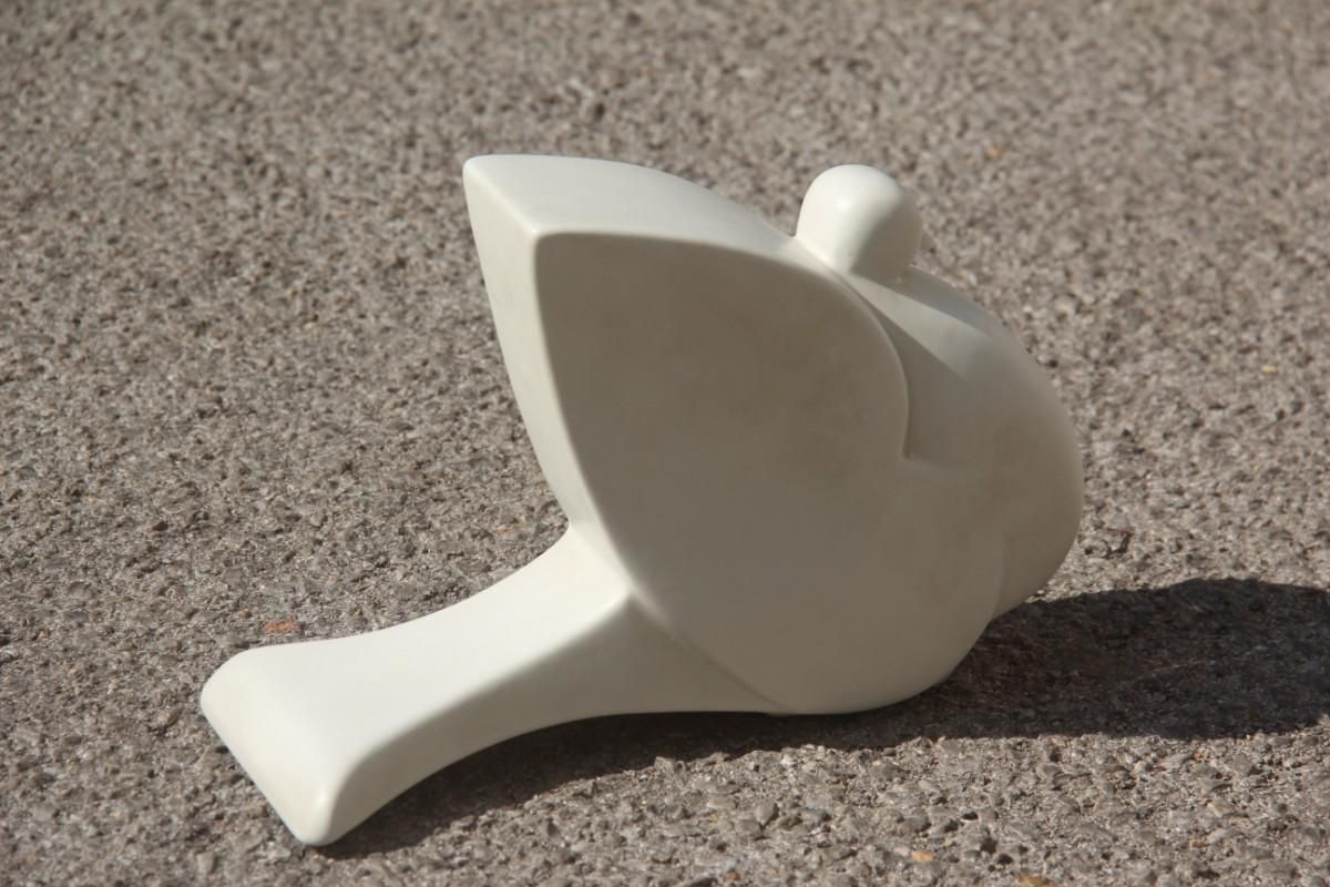 Porcelain Stonewar Stylized Pigeon Italian Production Studiolinea Com 1970 White photo for sale