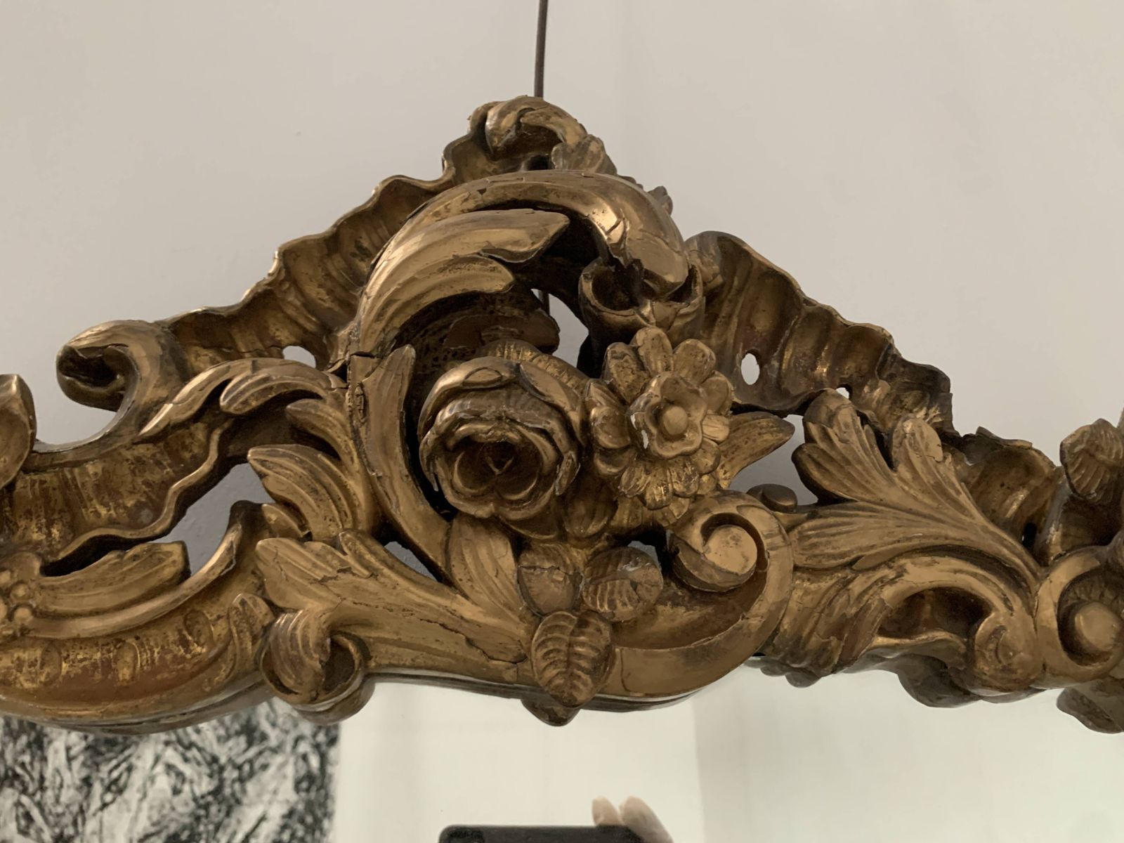 Louis XV Mirror In Carved Gilded Wood, Late 18th Century photo buy