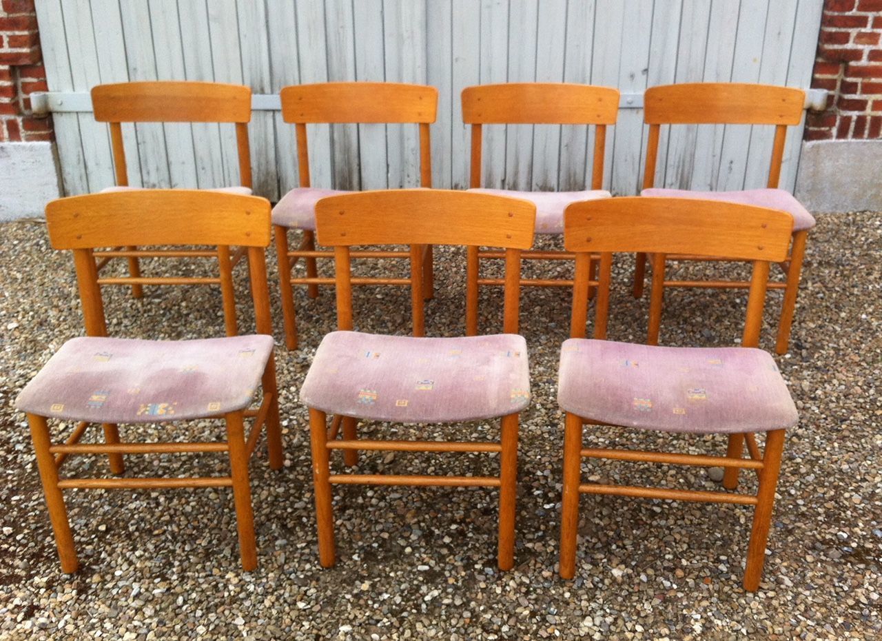 Oak Dining Chairs From Farstrup Møbler, 1970s, Set Of 7