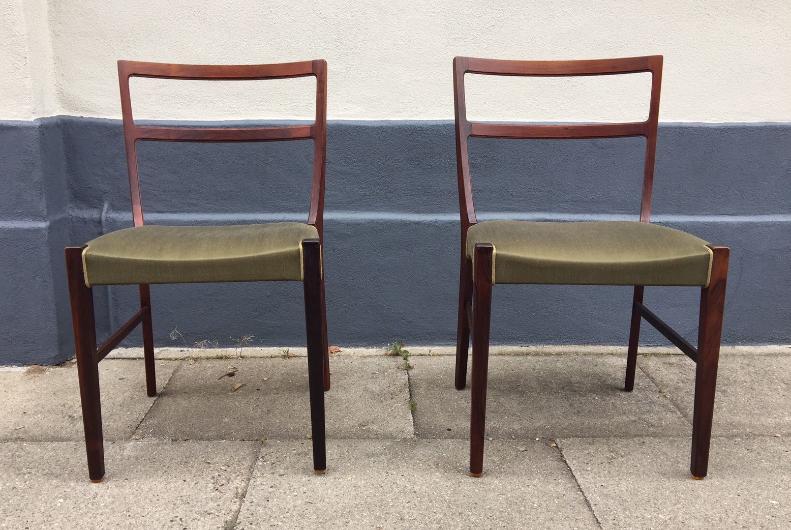 Mid Century Danish Rosewood Side Chairs By Bernhard Pedersen & Son, Set Of 2