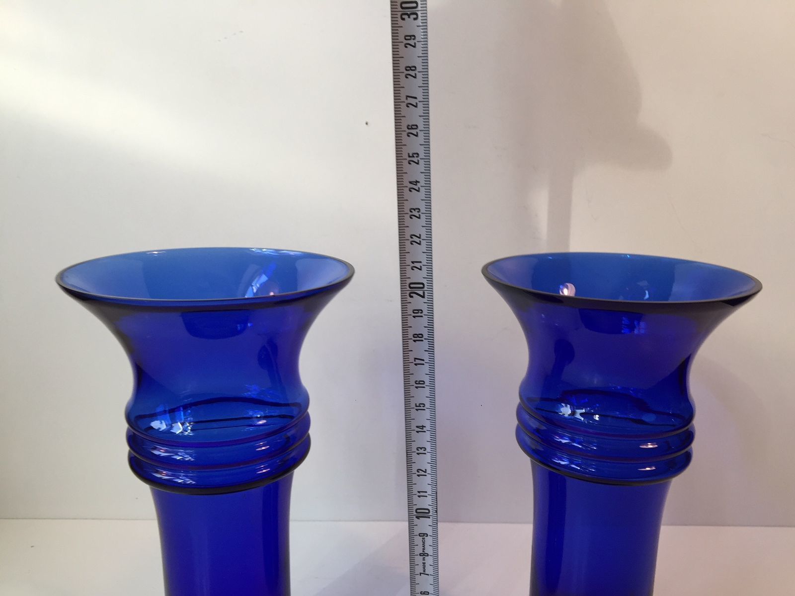 Cobalt Blue Glass Vases By Michael E. Bang For Holmegaard, 1980s, Set Of 2 photo Home Decor