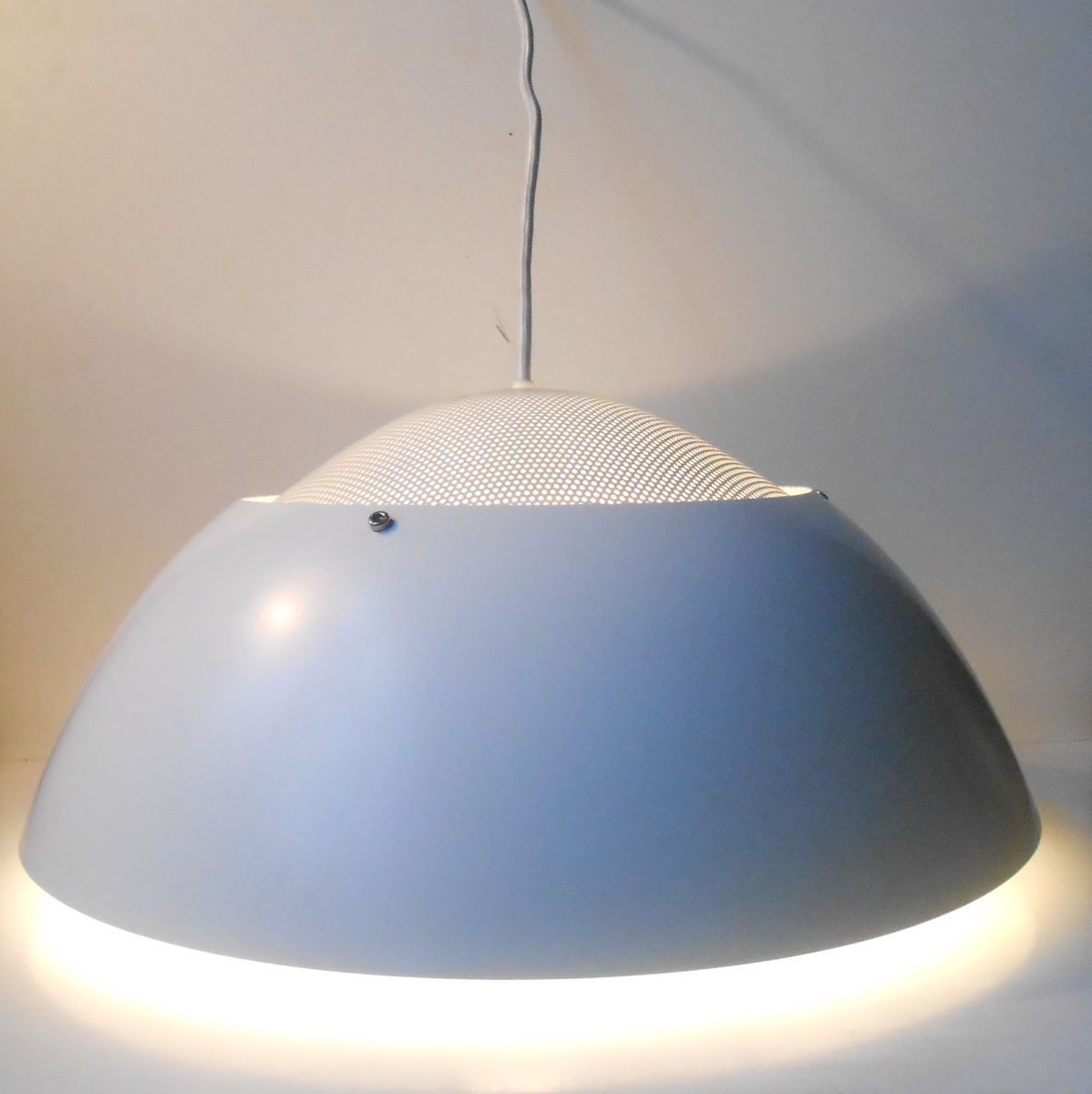 Danish White Safari Pendant Lamp By Christian Hvidt, Peter Hvidt, & Orla Molgaard For Nordisk Solar Kampagni, 1970s photo furniture