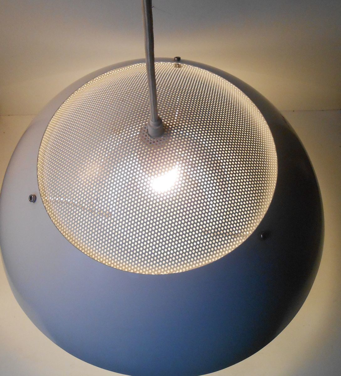 Deense Witte Safari Hanglamp Van Christian Hvidt, Peter Hvidt & Orla Molgaard Voor Nordisk Solar Kampagni, Jaren 1970 photo buy