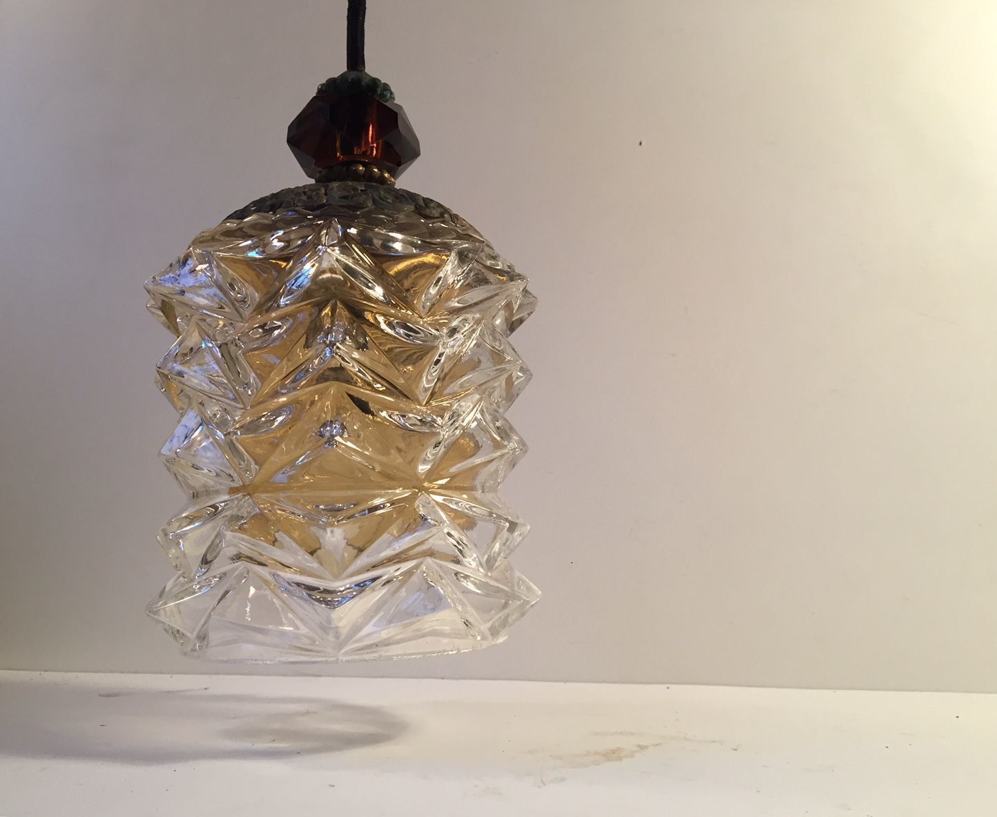 Vintage Scandinavian Crystal Pendant, 1960s