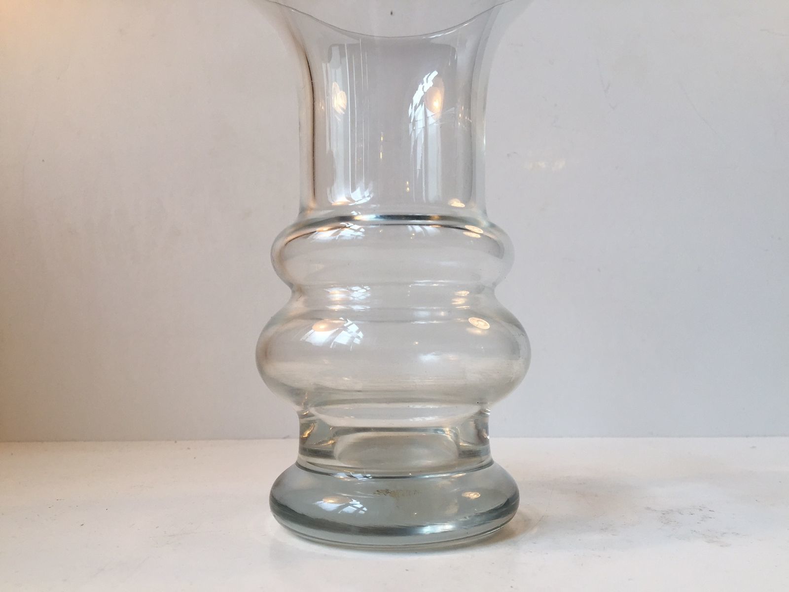 Modernist Hooped Glass Vase By Tamara Aladin For Riihimäen Lasi, 1960s photo for sale