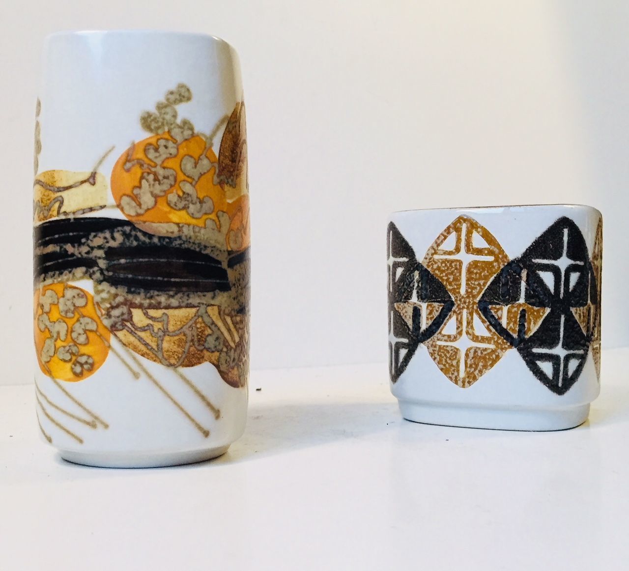 Danish Ceramic Vases By Ellen Malmer For Royal Copenhagen, 1970s, Set Of 2