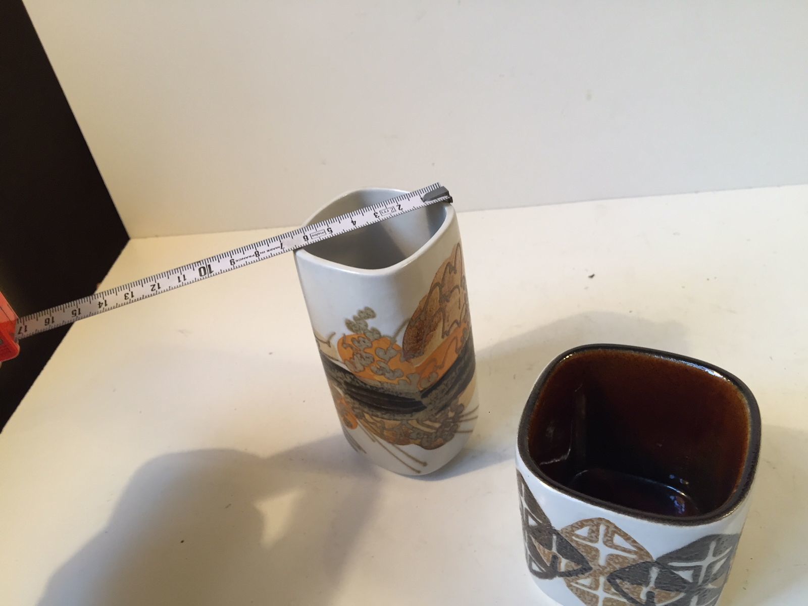 Danish Ceramic Vases By Ellen Malmer For Royal Copenhagen, 1970s, Set Of 2 photo vinterior