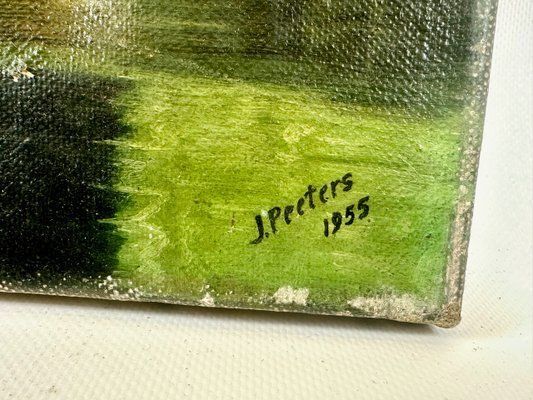 J. Peeters, St. Bartholomä By The Königssee Lake, Oil On Canvas, 1955 photo furniture