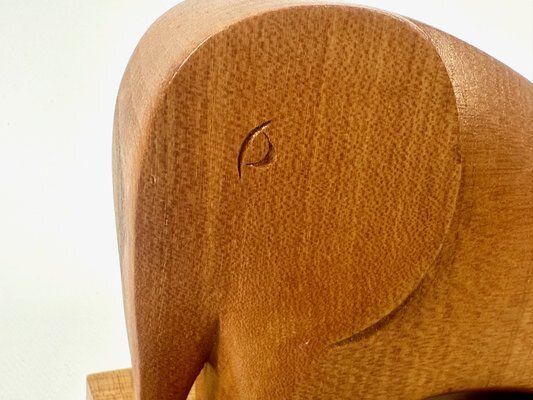 Mid Century Carved Elephant Bookends From Rhön Kunst, 1960s, Set Of 2 photo 355.0