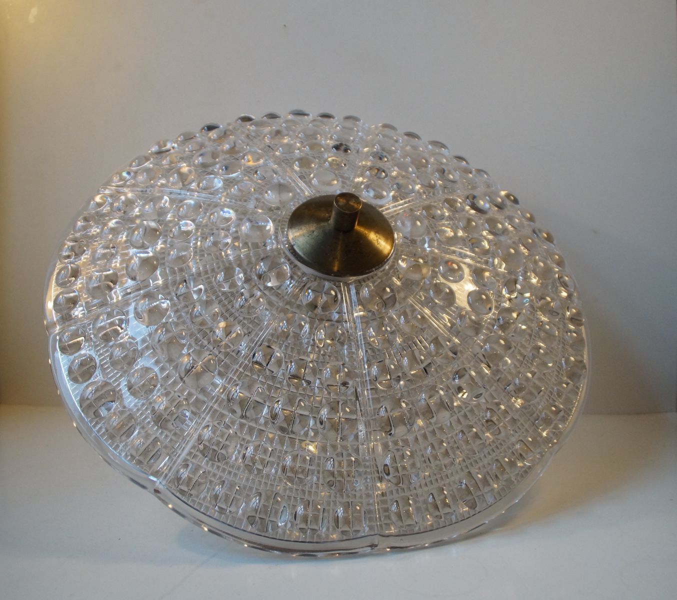 Vintage Floating Crystal & Brass Chandelier By Carl Fagerlund For Orrefors, 1950s photo 918.0