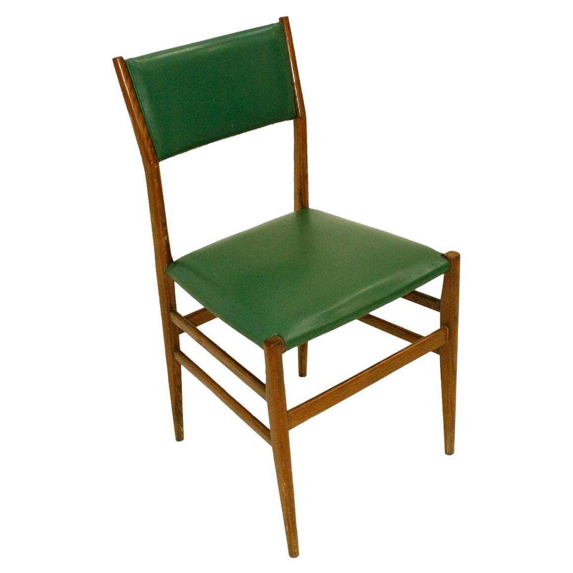 Gio Ponti Mid Century Modern Ashwood "Leggera 646" Italian Chairs, 1950s