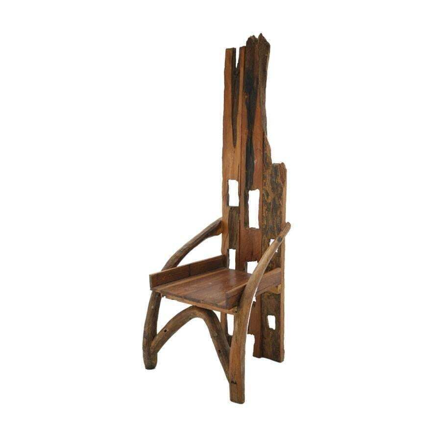 Midcentury Sculptural Olive Wood And Walnut French Chair, 1940s photo furniture
