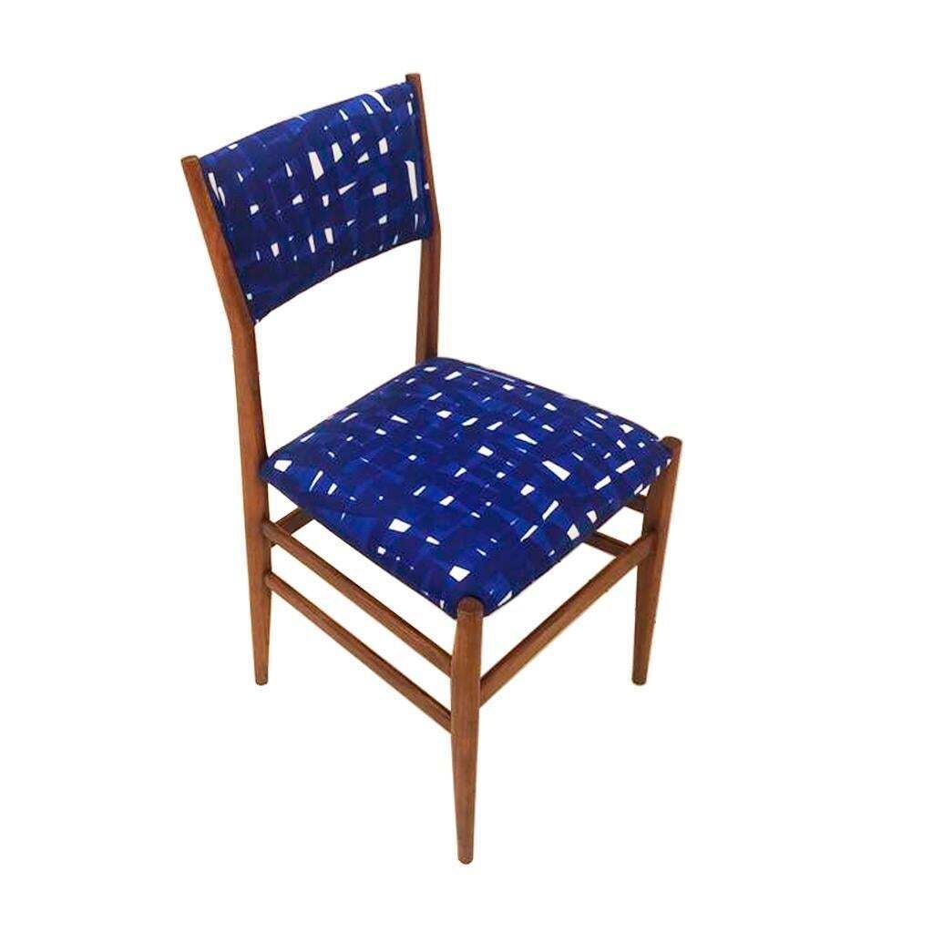 photo for sale Midcentury Gio Ponti Set Of Four ‘Leggera 646’ Ashwood Italian Chairs, 1951