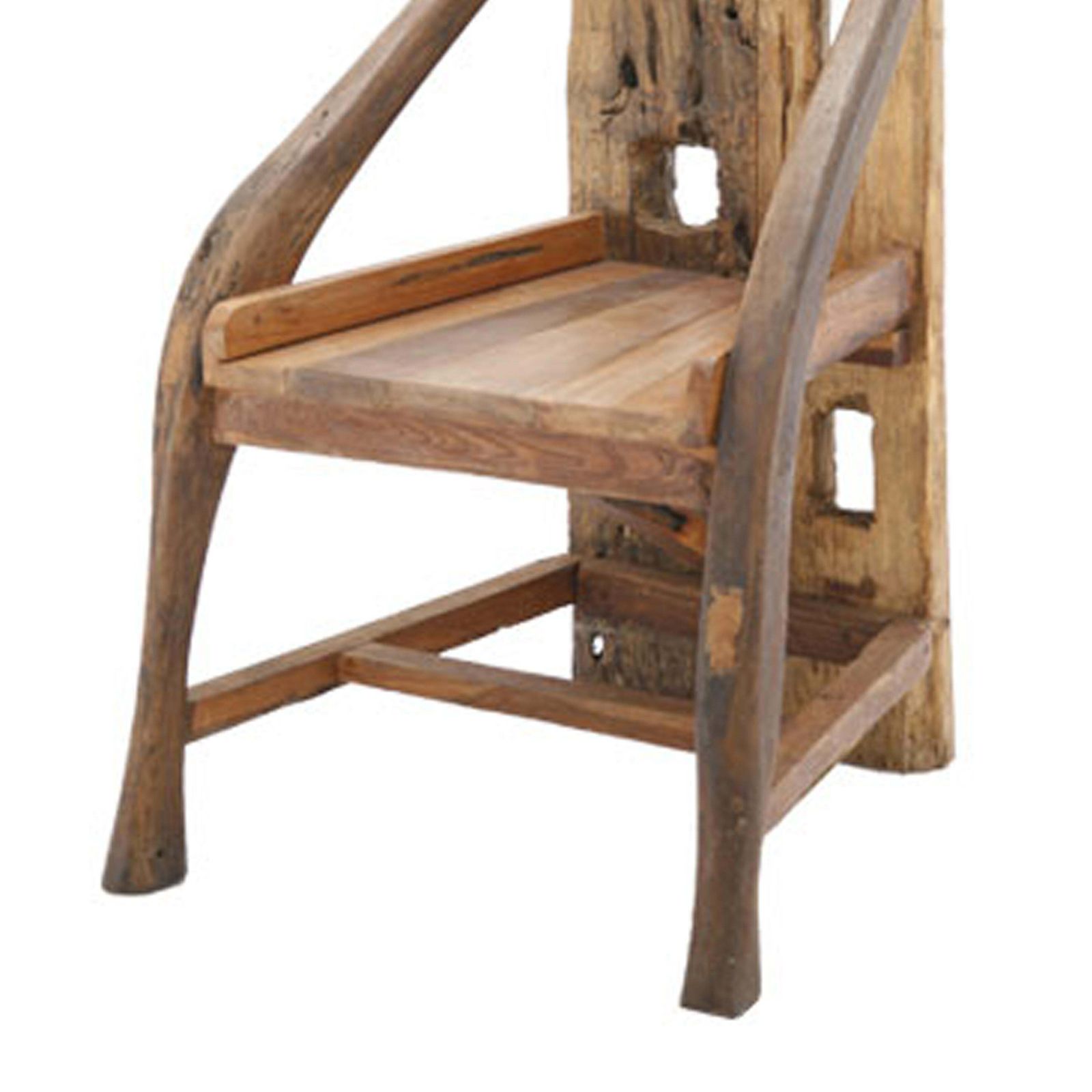 Midcentury Sculptural Olive Wood And Walnut French Chair photo furniture