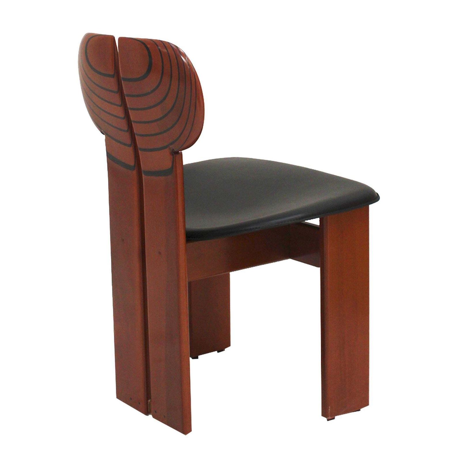 Africa Italian Dining Chairs Designed By Afra & Tobia Scarpa For Maxalto, 70s photo vintage